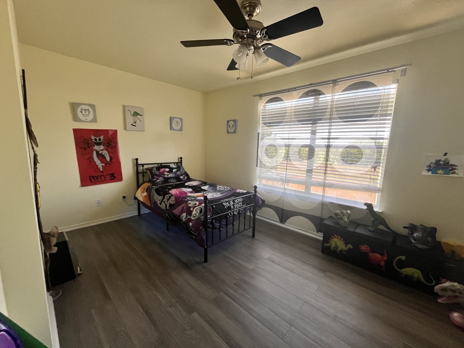 Bedroom after cleaning and tidying